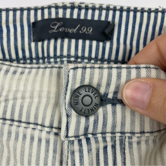 Level 99 Lily Skinny Straight Stripe Denim Jeans Women Size 26 - Picture 4 of 9